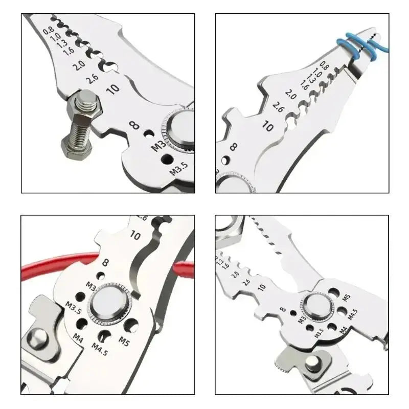 1/2/5pcs Wire Stripper Pliers Multitool, High Precision Electrical Crimper & Cutter, Ergonomic Non-Slip Hand Tools for Electricians, DIY Projects, Workshop Use, Practical Gift for Dad