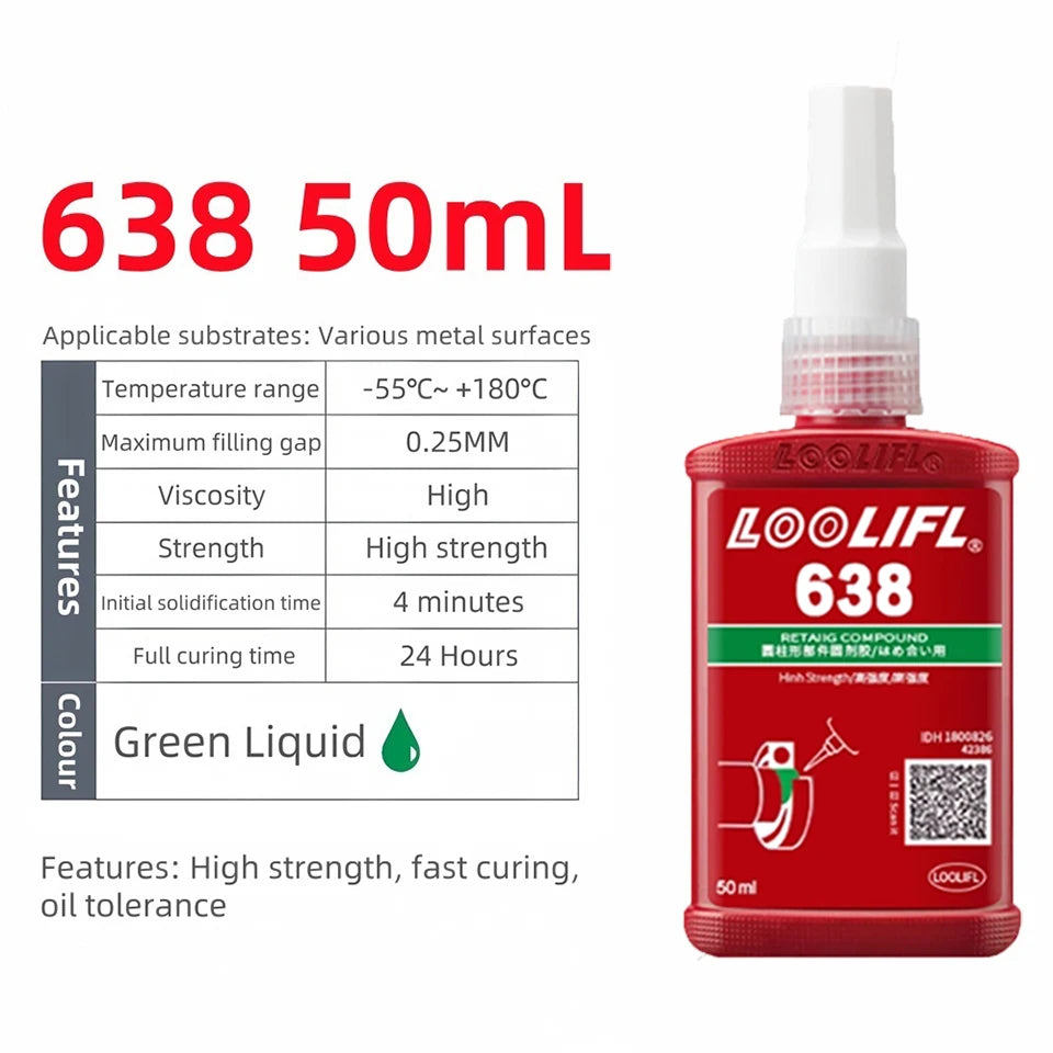 Loctite 638 Threadlocker 518 515 510 Screw Glue 401 406 Super Glue - Industrial Strength Adhesive for Hardware