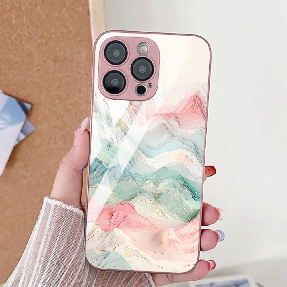 Marble Glass Case For Samsung A16 A26 A33 A34 A35 A36 A53 A54 A55 5G A56 A25 A17 S26 S25 Ultra S24 S23 S22 Plus S21 S20 FE Cover