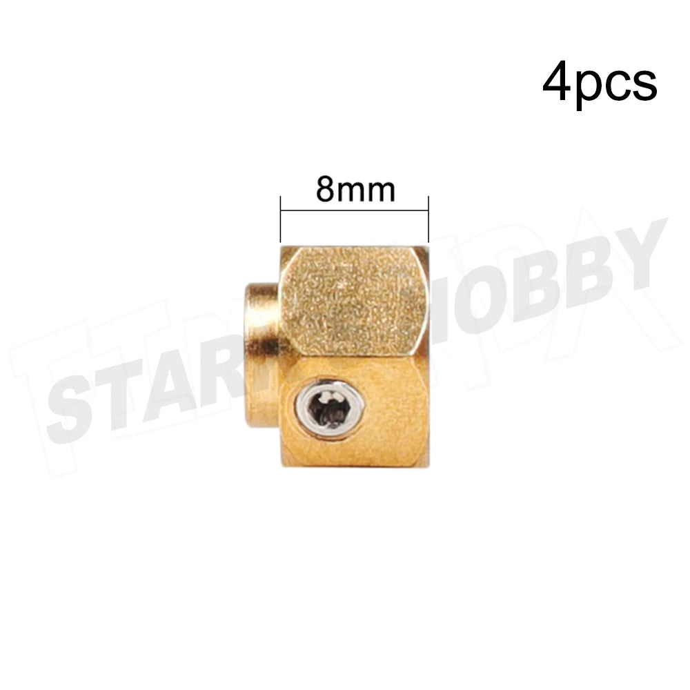 TRX4 4pcs 12mm Wheel Hex Wheel Hub Extended Adapter 6/8/9/10/11/12mm Brass Counterweight for 1/10 RC Crawler Car  TRX-4