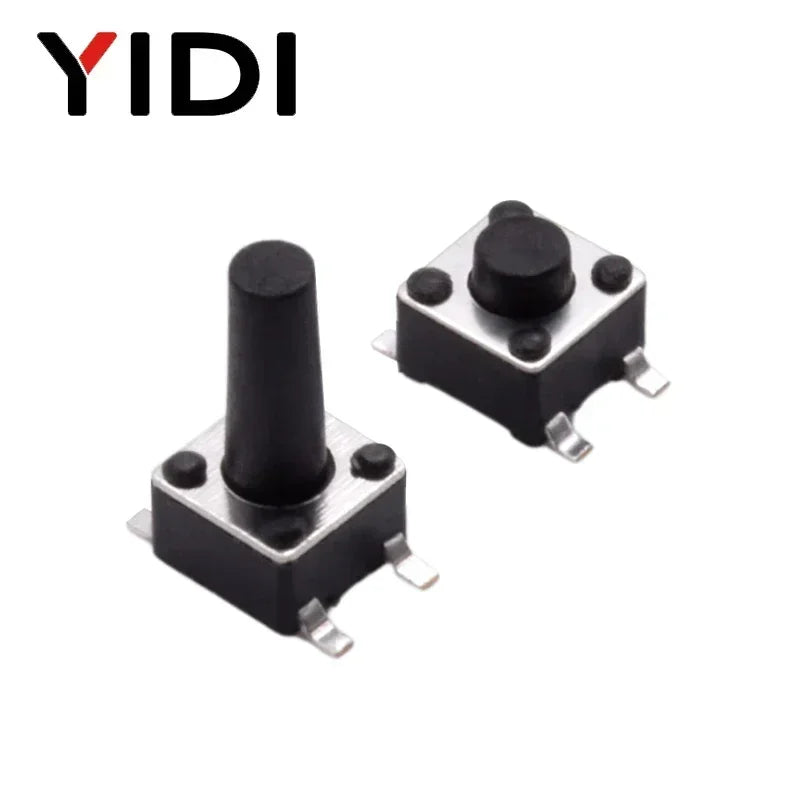 50pcs 4.5*4.5*4/5/6/7/8/9/10/12mm Momentary Tactile Tact Push Button Switch On Off 4 Pins SMD SMT Microswitch Electronic Set
