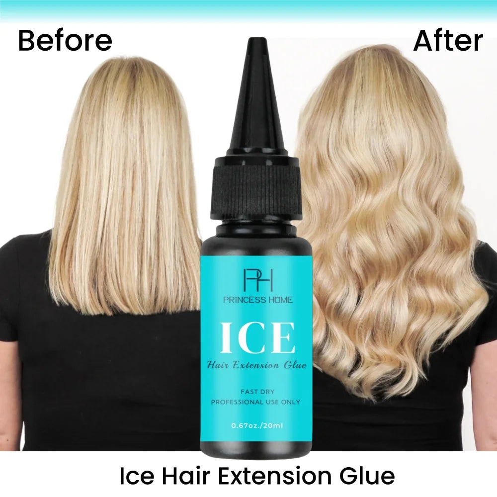 Ice Hair Extension Glue Gel Kit for Cold Bonding Hair Extension Custom Logo Four Bottle Bond Glue Adhesive and Remover Kit