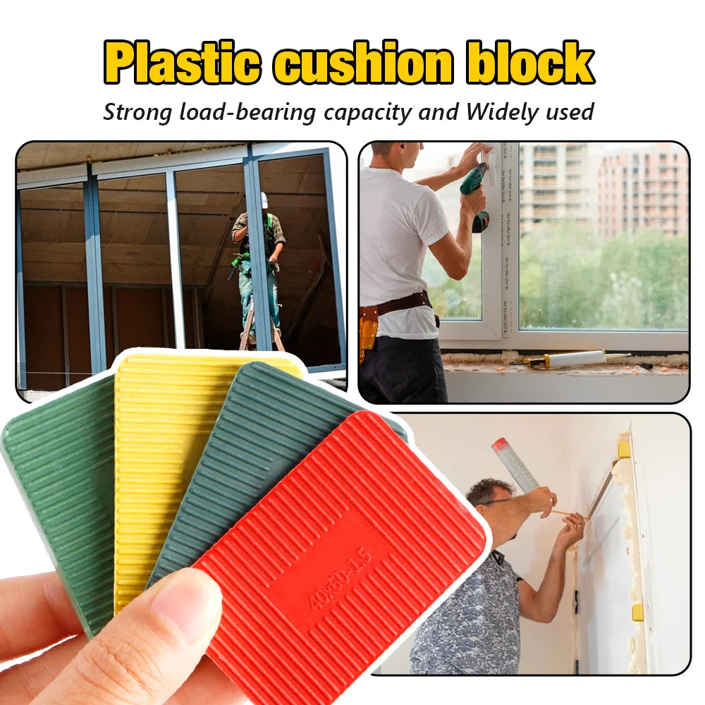 40/80Pcs Plastic Gaskets, 4 Sizes, Used For Adjusting Door And Window Frames, Leveling Tiles, PP Gaskets, Wedges