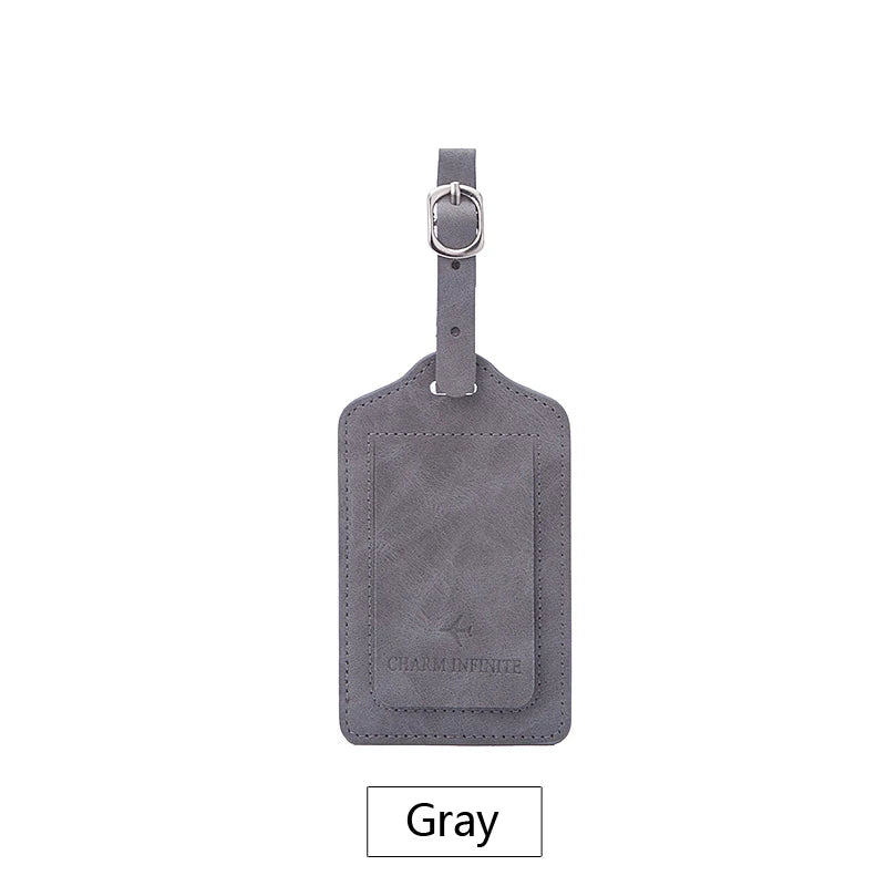 PU Leather Aircraft Logo Luggage Tag, Anti Loss With Name Card, Suitable for Luggage and Travel Bags