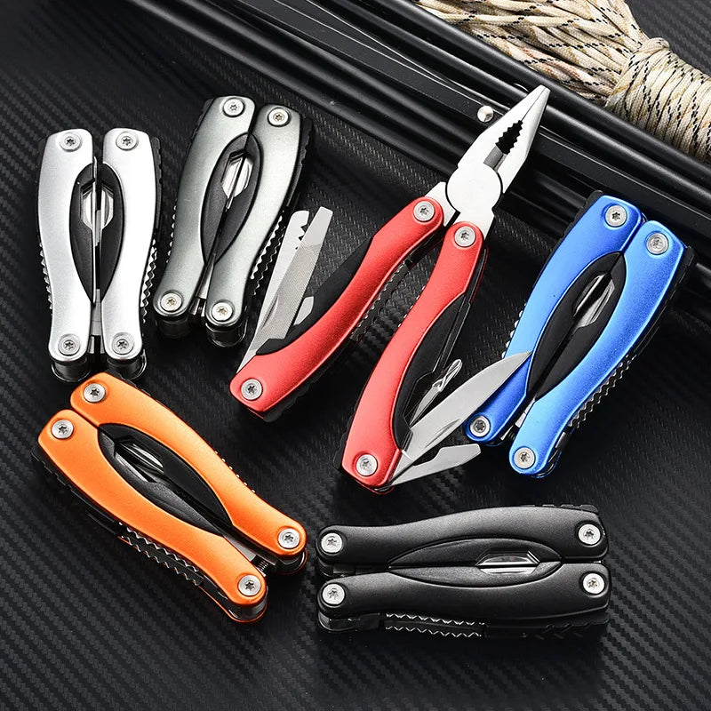 Outdoor Folding Multi-Tool Pliers – Portable Survival Camping Tool with Mini Knife, Multifunctional Combination