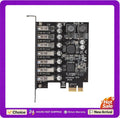 7 Port PCIE Expansion Card 7 Ports USB 3.2 GEN1 5Gbps High Speed Transmission Stable Power USB 3.2 GEN1 Front Expansion Card