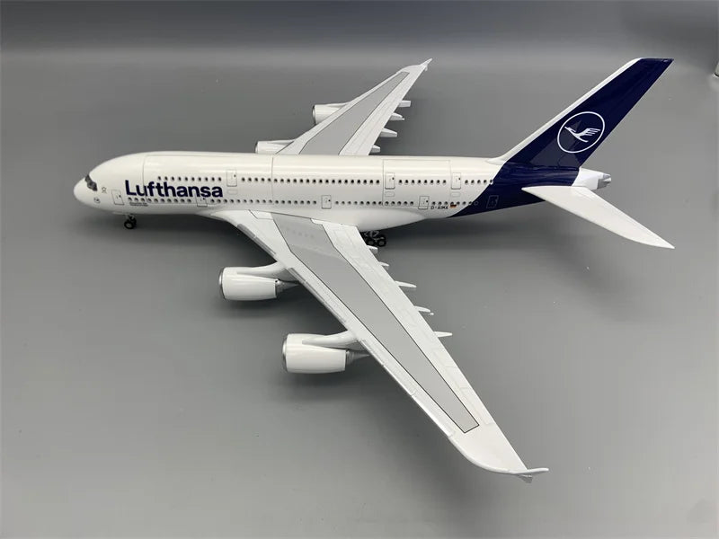 1:160 Diecast Model Emirates/Lufthansa/Prototype/Thailand A380Airways Openable Cabin Door Airplane With Light Airline Collection