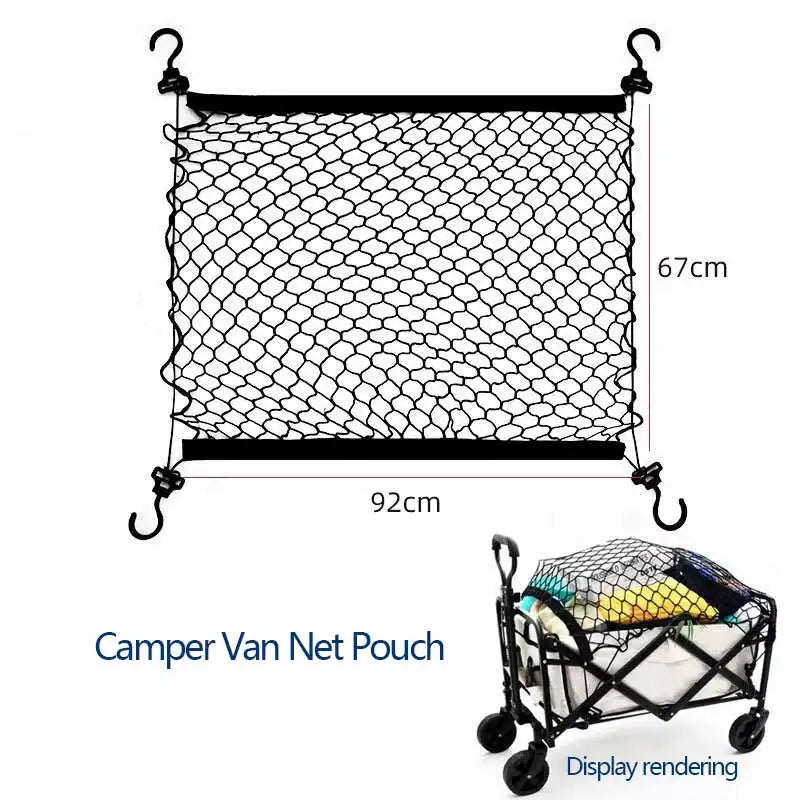 Camper Van Fixing Net Pouch, Hand Truck Fixing Luggage Net, Vehicle-mounted Storage Net Pouch, Car Trunk Net Pouch