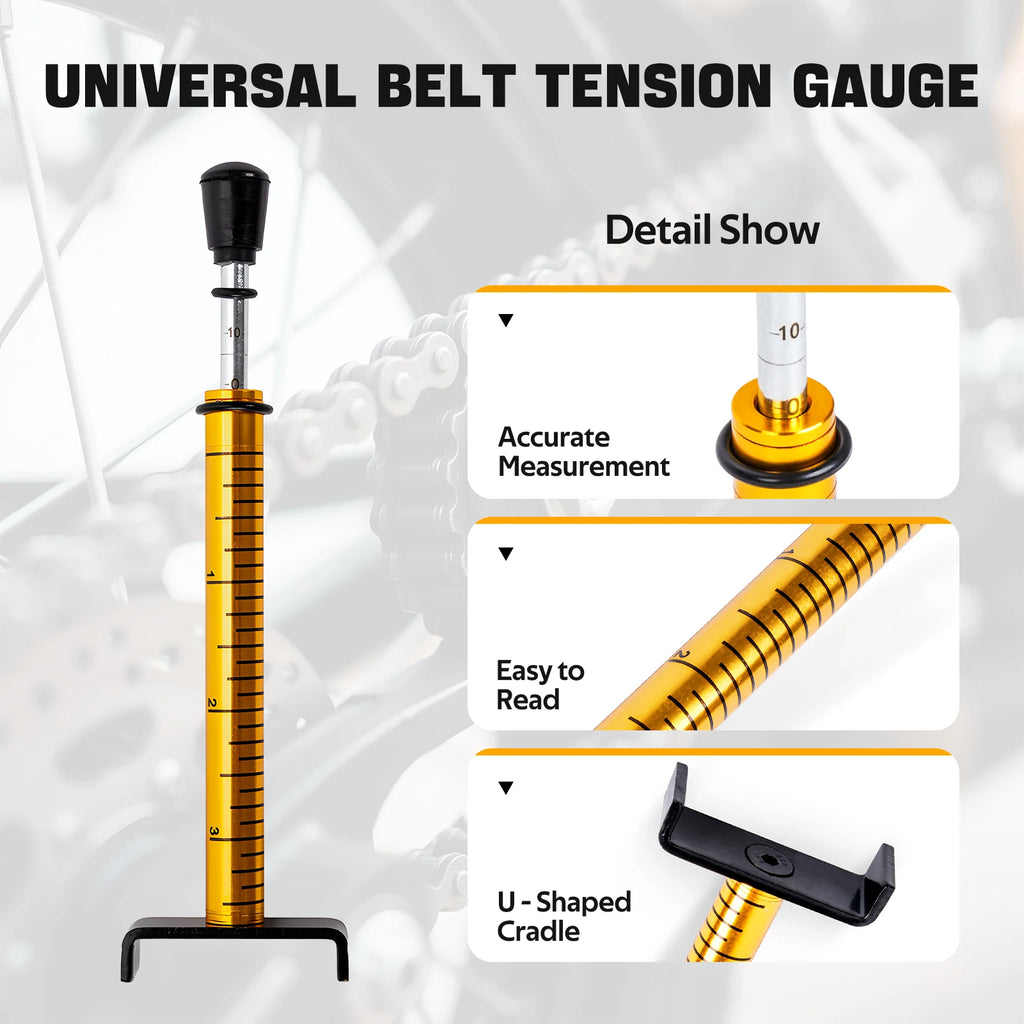 10 Lb Belt Tension In Gauge Belt Gauge Tool Adjustable Motorcycle Belt Tension Tool For Accurate Motorcycle Setting EM1101