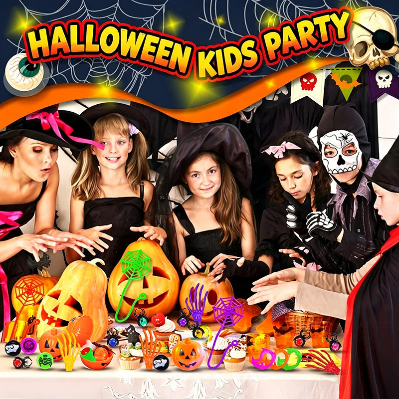 170Pcs Halloween Mini Fidget Toy Set for Kids - Stress Relief Sensory Toys Classroom Treasure Box Party Favors & Kids Gifts