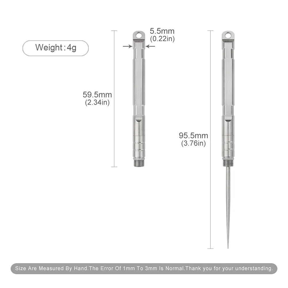1pc Titanium Alloy Toothpick Key Chain Accessories Fruit Stick Toothpick Holder Portable Outdoor EDC Tool