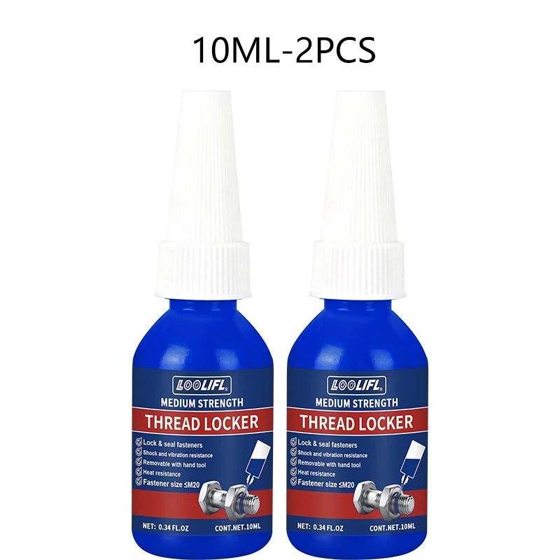 LOOLIFLThread Locker  Nuts-Bolts Locker, Screw Adhesive Lock Tight Seal Fasteners Anaerobic Curing Metal Glue,Rustproof