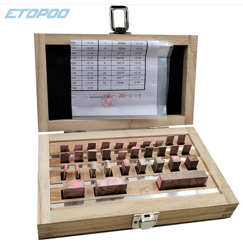 32pcs 0 Grade High Speed Steel Metric Gauge Blocks Router Table Set Standard Metric Gauges Precision 0.001 Measuring Lathe Tool