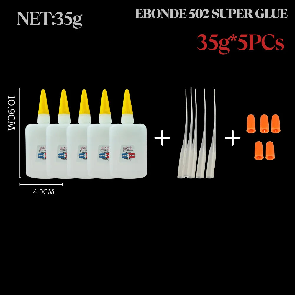 1/3/10PCs 502 Super Glue Instant Quick-Drying Cyanoacrylate Adhesive for Leather Rubber Wood Metal Strong Bond Liquid Glue
