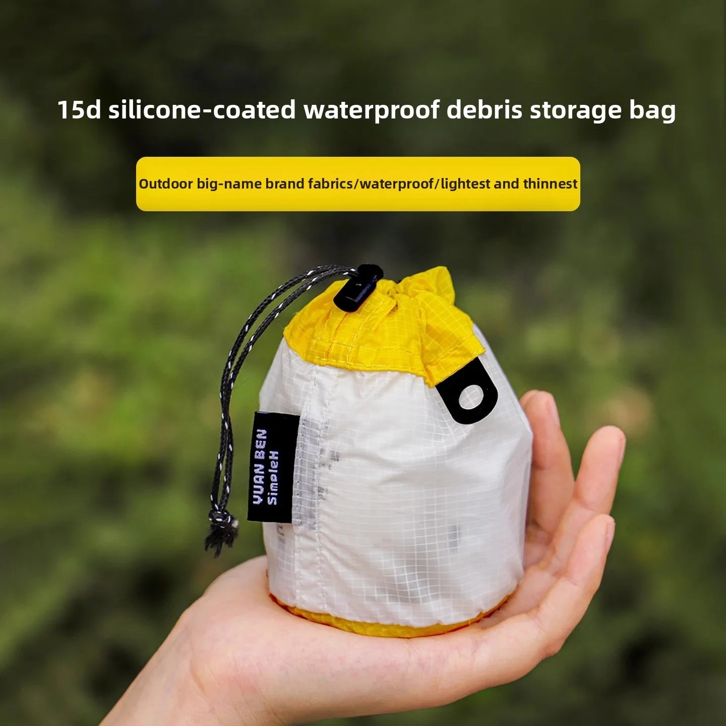Outdoor Travel Storage Bag 15D Silicone Waterproof Gear Organizer Drawstring Pouch for Camping Hiking Accessories