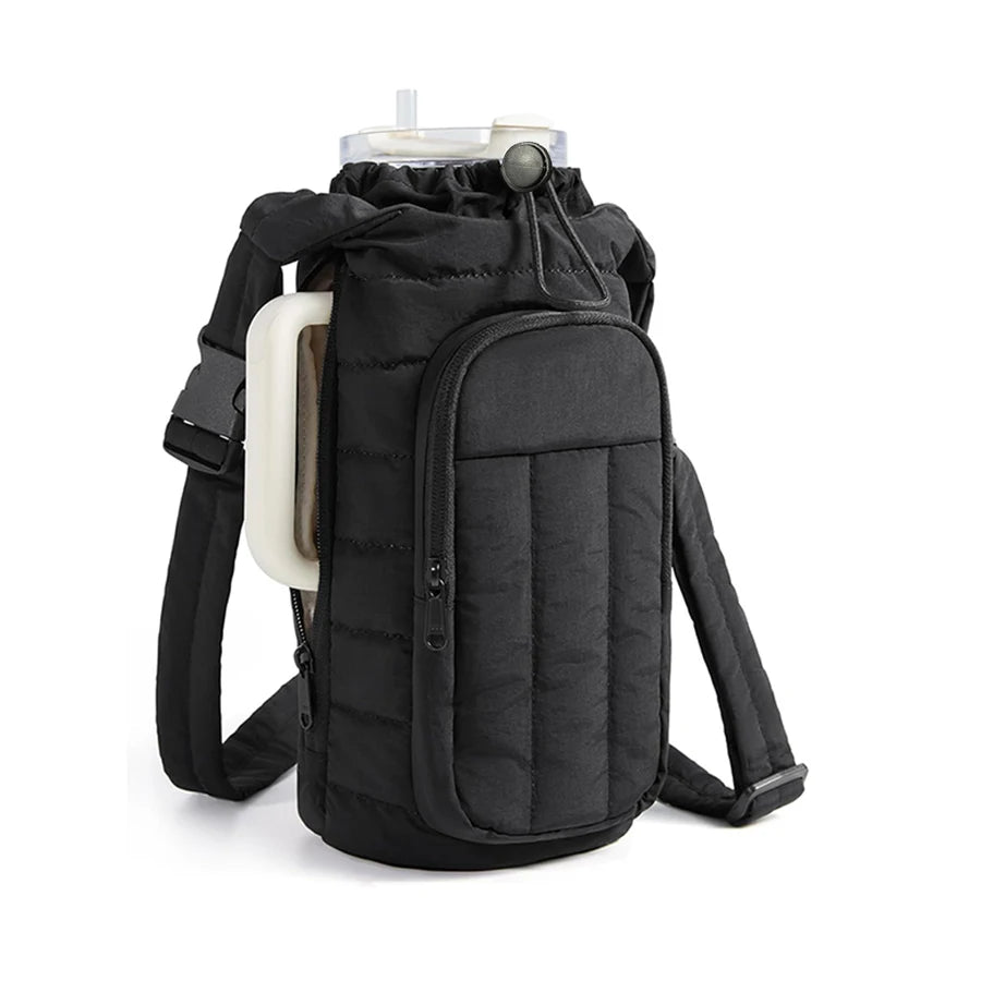 Outdoor Sports Kettle Bag Portable Large Capacity Crossbody Water Cup Bag Travel Thermos Cup Cover