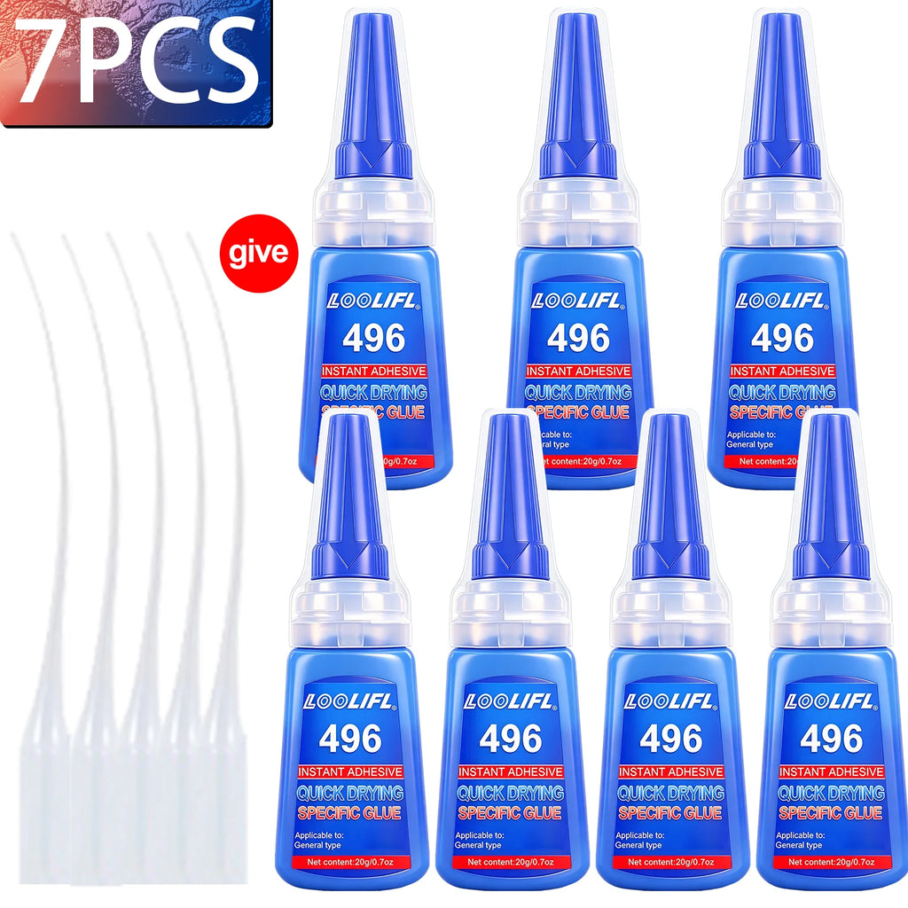 LOOLIFL Quick Drying Adhesive Nail Glue Professional Nail Glue for False Nails Acrylic Nail Rhinestone Decoration Extension Glue