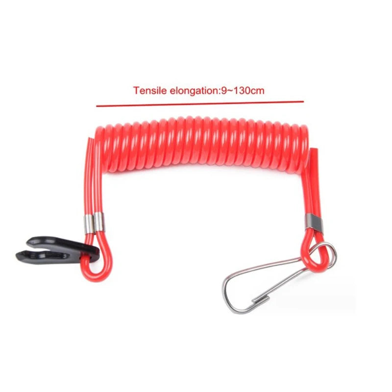 Marine Outboard Engine Boat Motor Kill Stop Switch For Jet Ski 2-425hp Key Rope Reminder Rope Boatemergency Stop