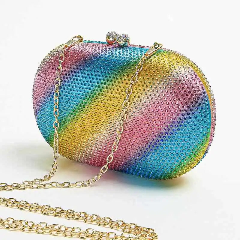 XMESSUN New Trend Diamonds Clutch Evening Bags,Luxury Faionable Jewelry Wedding Party Purses Women Chain Shoulder Crossbody Bag