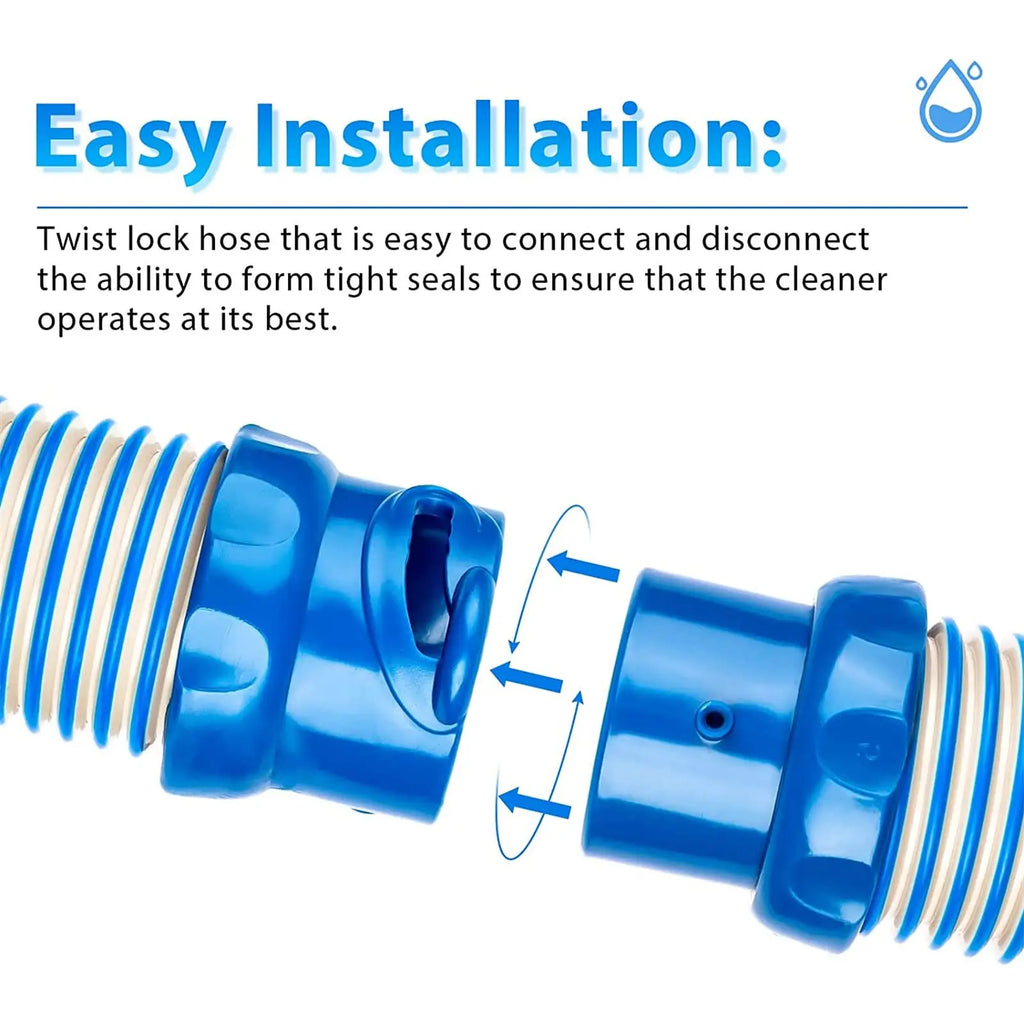Pool Cleaner Hose Pool Vacuum Twist Lock Hose for Zodiac MX8 Mx6  X7 T3 T5 Pool Cleaner Twist Lock Hose Replacement