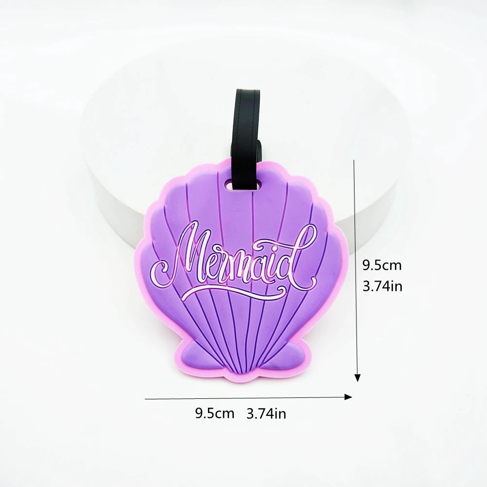 1pc/2PCS Purple Shell Luggage Tag Hanger Hanger Business Travel Airport Luggage Anti Loss ID Tag Luggage Name Label Male Female
