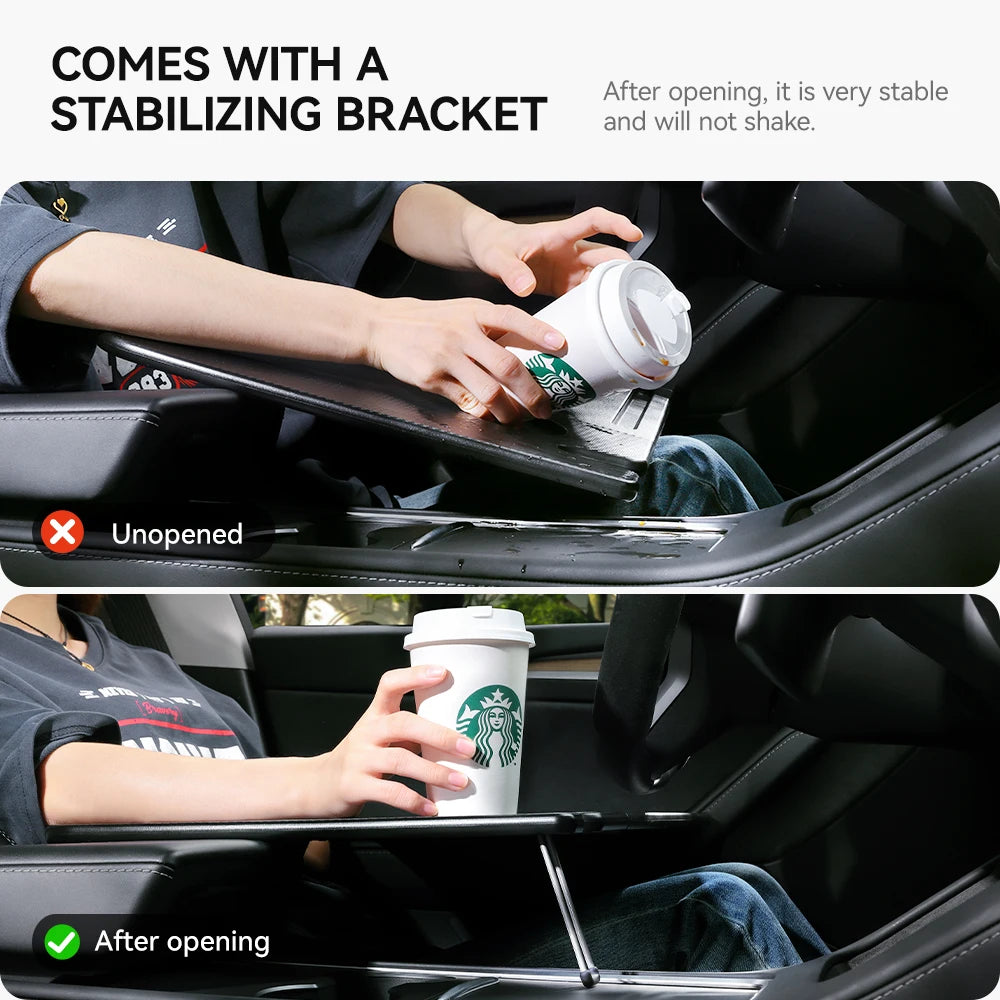 YZ Table Desk For Tesla Model 3/Y/YL Highland Juniper 2021-2026 Car Steering Wheel Laptop Tray Food Desk Portable Office Table