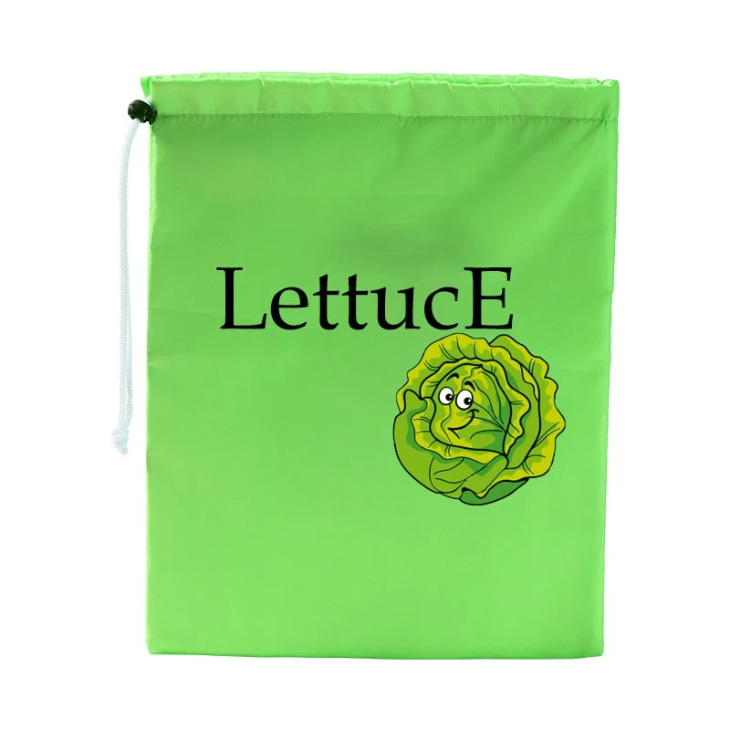 Fruit Vegetables Storage Bag Insulated Shockproof Fresh Keeping Drawstring Pouch for Lettuce Banana Preserve Organizer
