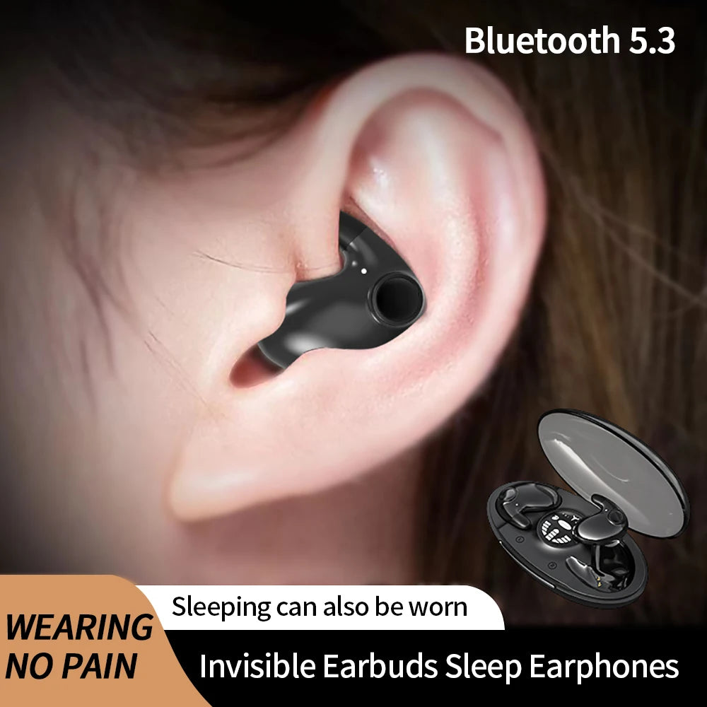 Dual Stereo Sleep Headphones Mini In-Ear Noise Cancelling Headphones Bone Conduction Wireless Bluetooth Headphones