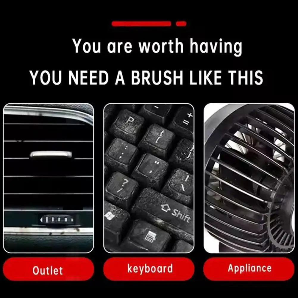 Car Detailing Brushes With Storage Rack Covers Soft Bristles Auto Interior Dust Cleaner Car Detail Brush Cleaning Detail Tool