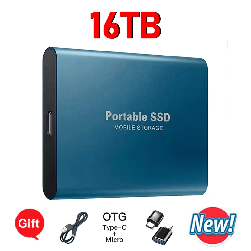 High-speed SSD 2TB Portable External Hard Drive Suitable for daily storage and backup