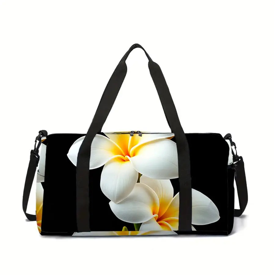 Flower Print Large Capacity Luggage Bag for Boy/Girl Best Gift 2D Cartoon Travel Duffels Outdoor Fitness Bag for Children