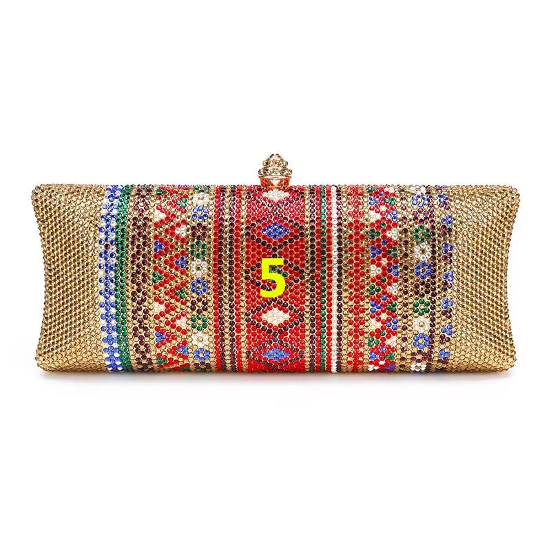 Women's Sparkling Rhinestone Dragonfly Evening Clutch Bag Glamorous Beaded Design for Parties & Events Can Be Matched with Shoe