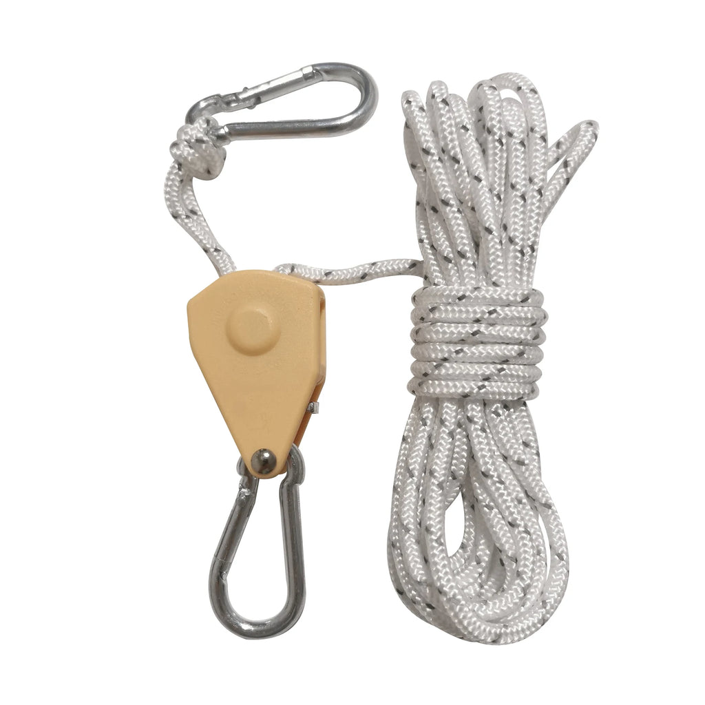 Travel Portable Clothesline with Buckle Outdoor Camping Tent Umbrella Rope Windproof Pulley Adjuster Ropes Lamp Hanging Tool