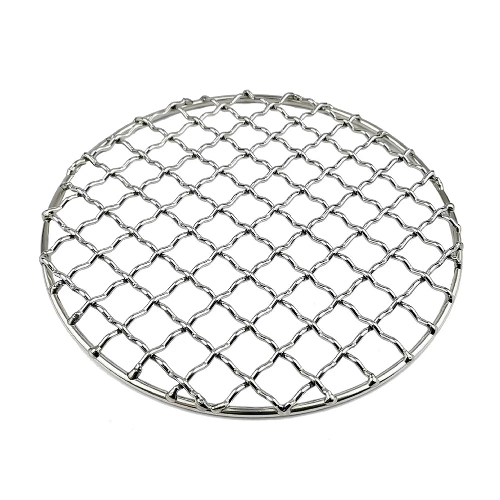 BBQ Grill Mesh Home Roast Net Cooking Grate Stainless Steel Grilling Grate Tool for Outdoor Activities Traveling Picnic