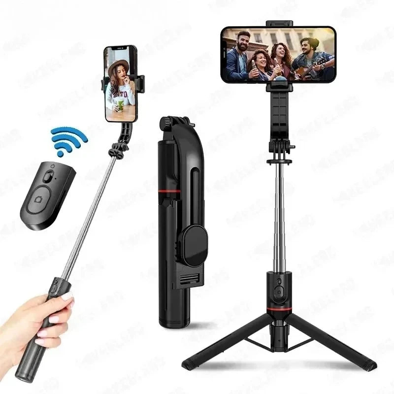 Wireless Selfie Stick for Smartphone  27 Inch Tripod with Bluetooth Remote Foldable Stand for Vlog Shooting Record