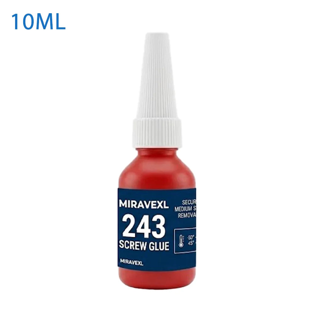 MIRAVEXL 30/50ml 243 Medium Strength Blue Thread Locker, Anaerobic Metal Adhesive for Anti-Loosening & Corrosion Prevention
