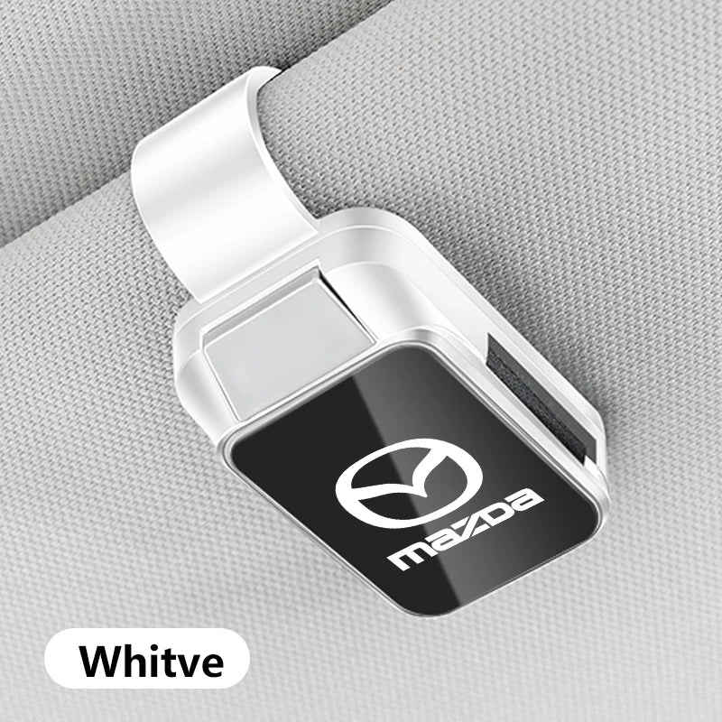 SKYACTIV LOGO For Mazda Axela 3 6 CX-30 CX-5 CX-9 MX-5 CX-8 Car Sun Visor Glasses Case Storage Wear-Resistant Sunglasses Holder