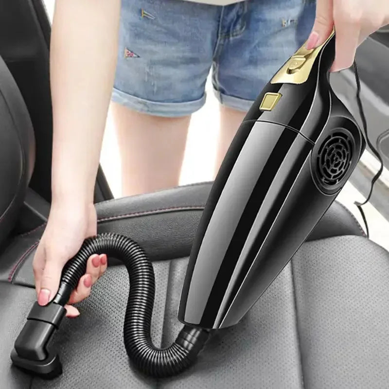 Handheld Car Vacuum Cleaner, 12V Cigarette Lighter Powered, Lightweight with Attachments for Deep Interior Cleaning