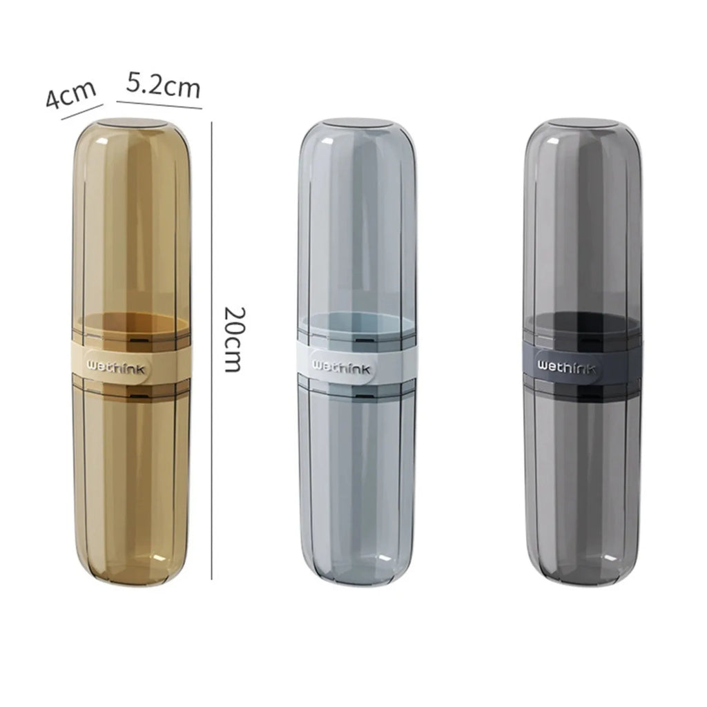 3pcs Toothbrush Travel Containers Transparent Portable Toothbrush Case Outdoor/business Trip/travel Acessories