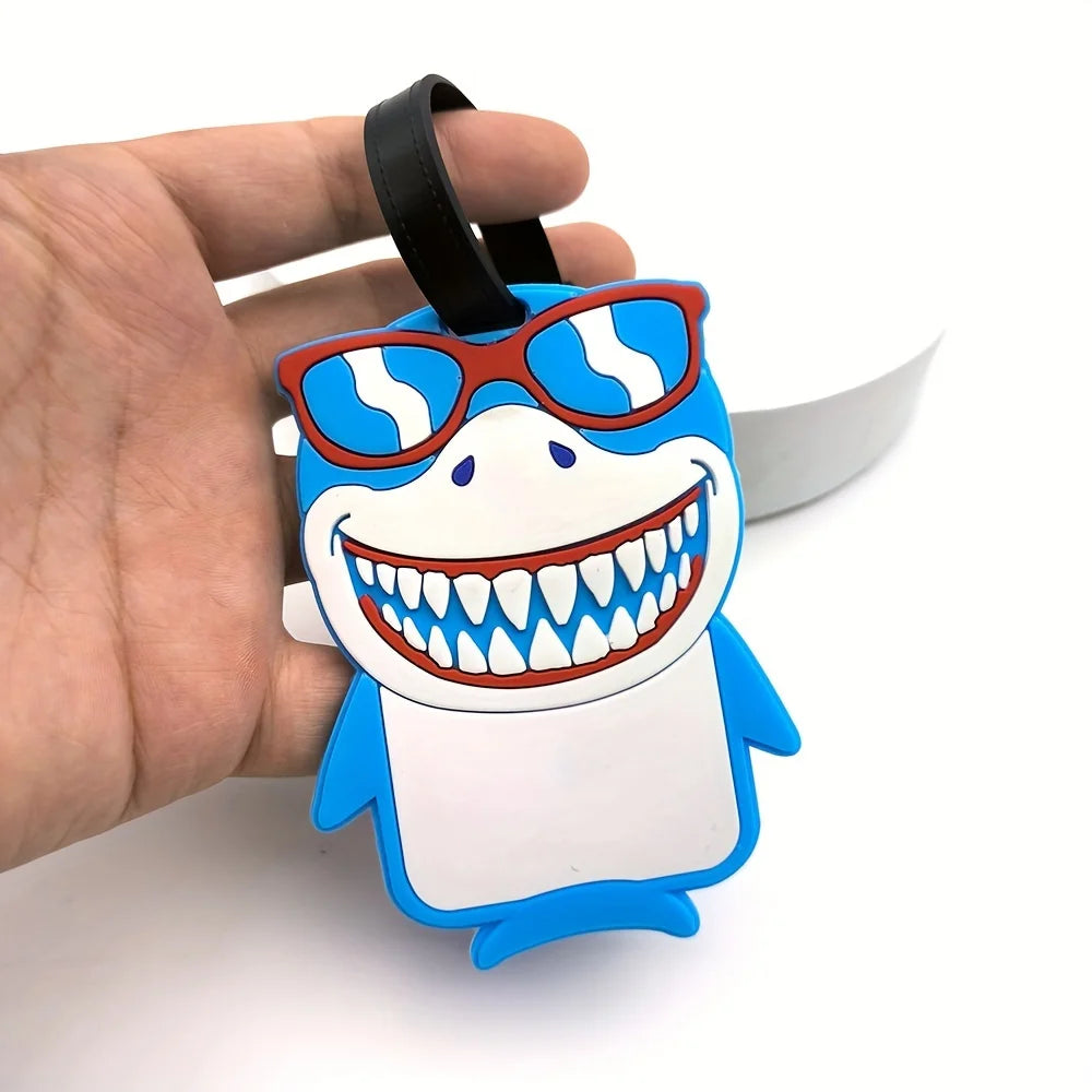 Cute Cartoon Shark Shape Luggage Tag,School Bag Baggage Bag Tag,Airport Station Anti-lost Tag,Travel Accessories