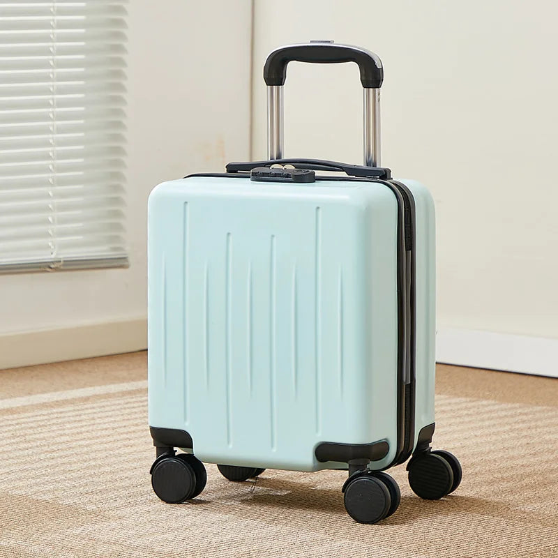 High-quality 14-Inch Unisex PC Trolley Fashionable Travel Suitcases Fashionable ABS Mini Boarding Carry-On Cases Small Hand Lu