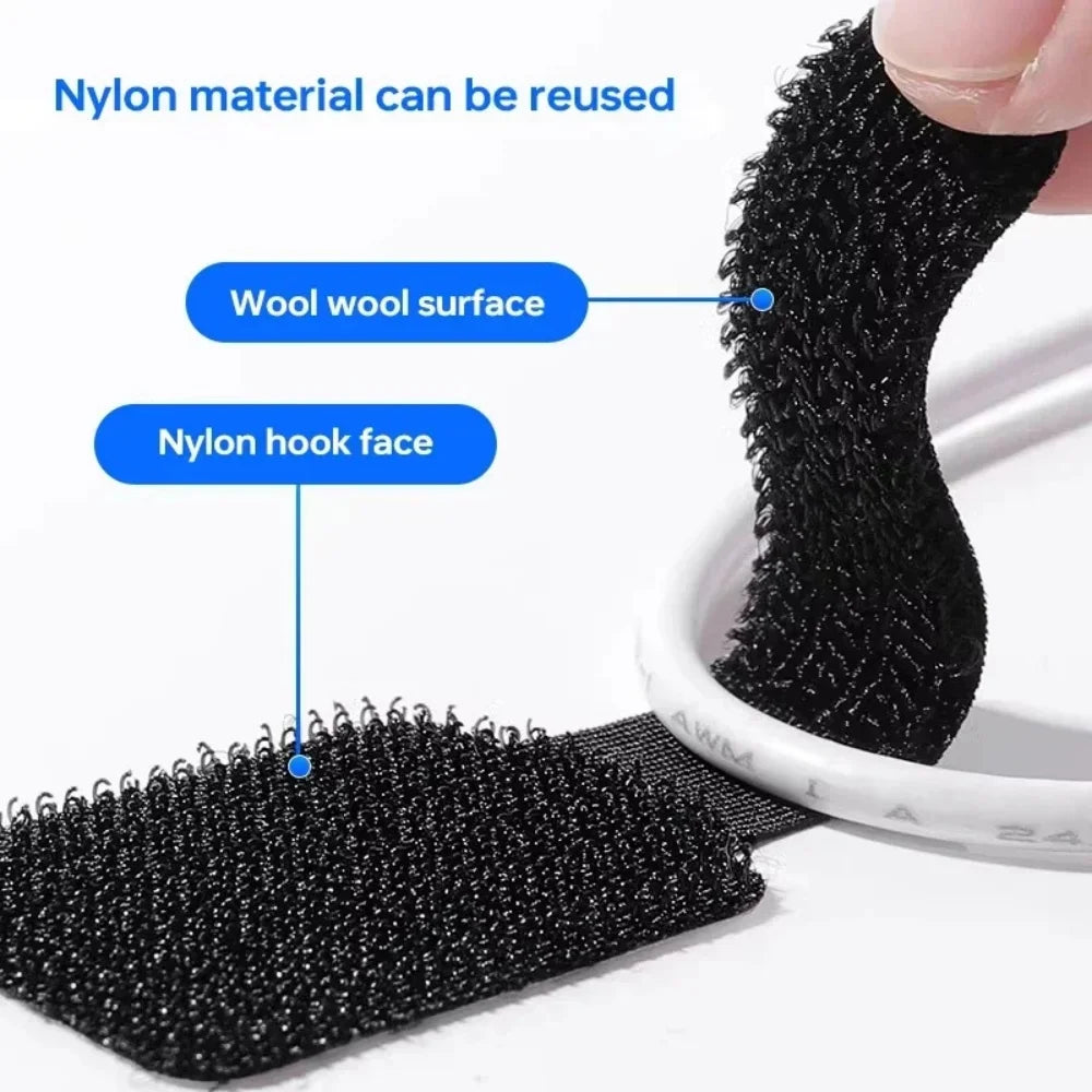 10/20Pcs Self Adhesive Reusable Cable Ties Wire Organizer Storage Stand Mouse Earphone Data Cord  Desktop Tidy Management Winder