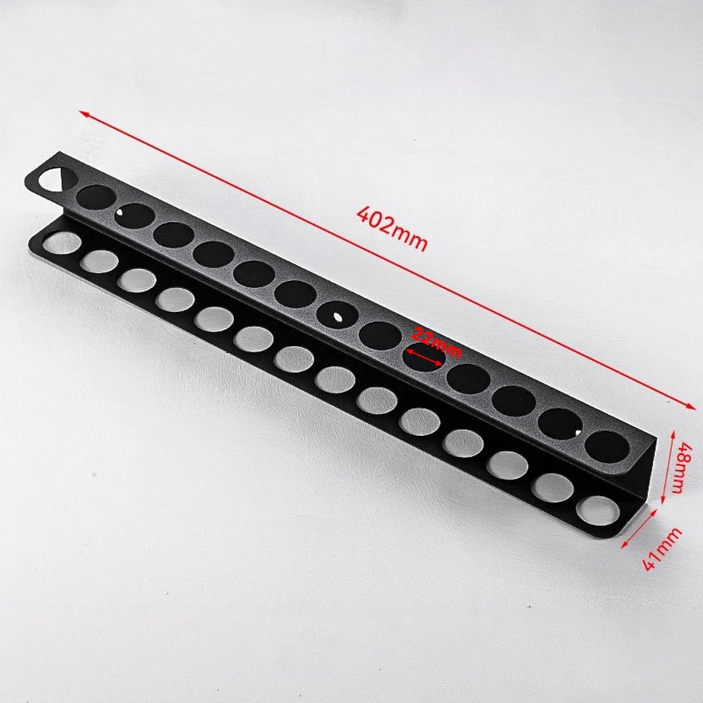 40cm Metal Screwdriver and Pliers Organizer Wall-Mounted Tool Holder Rack with Tool Slots Space-Saving Garage Workshop Storage