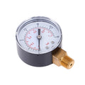 Low pressure gauge for fuel air oil gas water 50mm 0-15 PSI 0-1 bar 1/4 BSPT