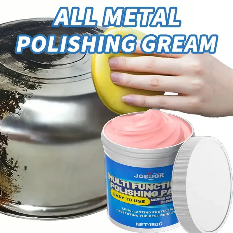 Multi Functional Metal Cleaning Paste, Stainless Steel Surface Restoration Gloss Polishing Paste, Metal Surface Restoration as B