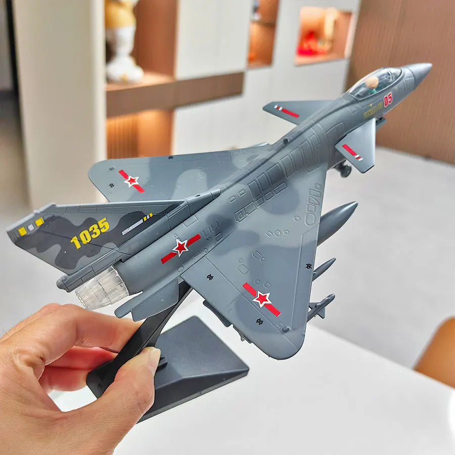 Fighter Die Casting Models-High Quality Alloy, Fine Gray and Stealth Aircraft with Brackets, Fighter Models