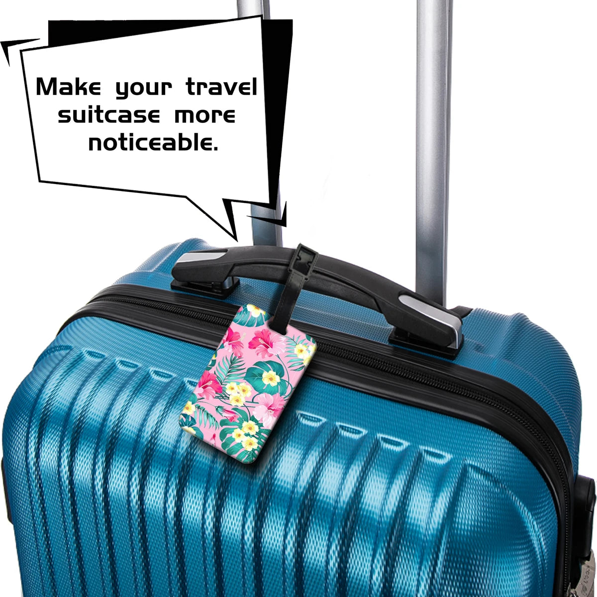 Flowers and Plants Baggage Tag Feather Suitcase Backpack Anti-Lost Listing ID Card Holder Fashion Luggage Accessories Gifts