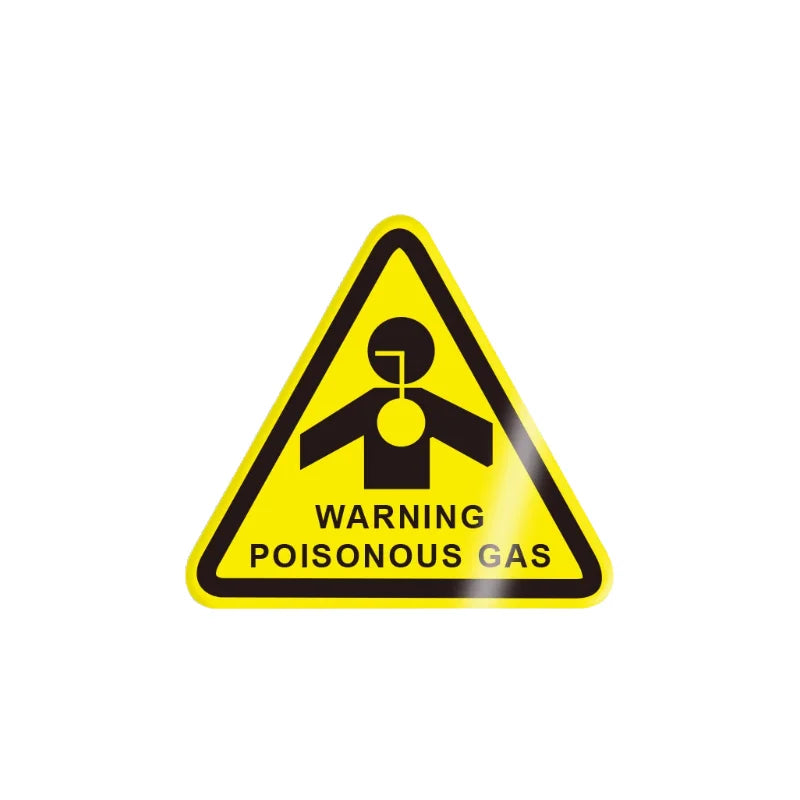 10Pcs 50X50Mm Safety Warning Signs, Workshop Production Safety Warning Signs, Hazard Warning Signs