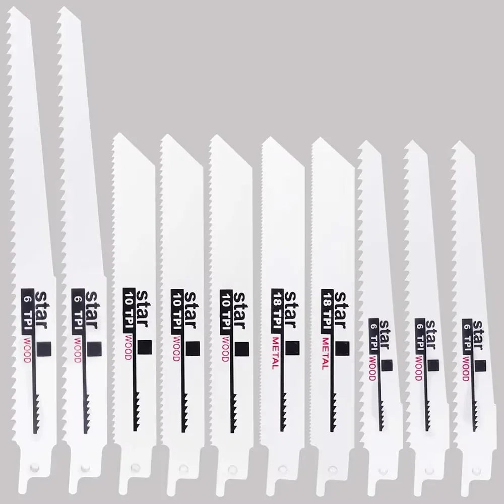 1set Reciprocating Saw Blades Saber Saw Handsaw Multi Saw Blade For Cutting Wood Metal PVC Tube Power Tools Accessories