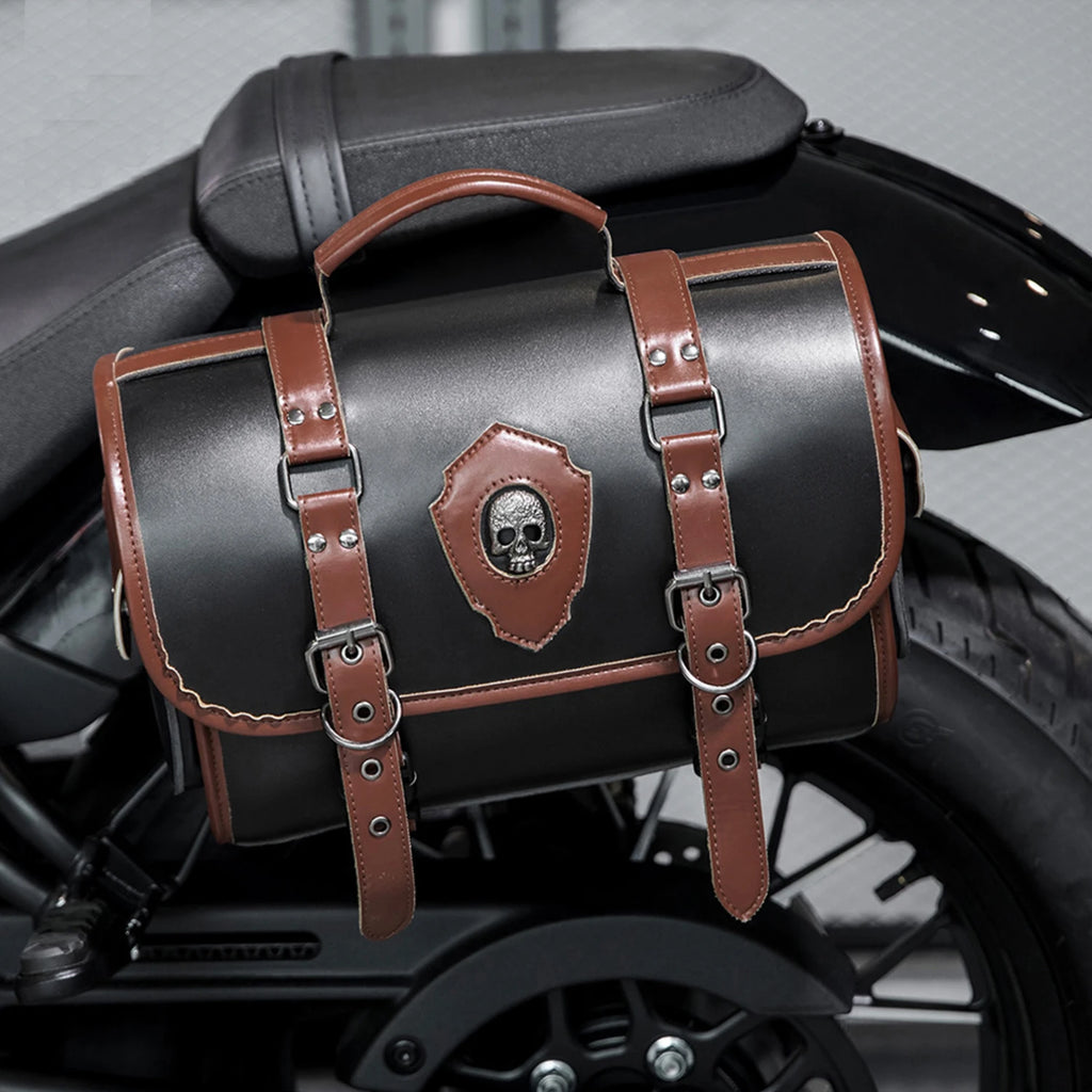 New PU Leather Motorcycle SaddlebagsWaterproof Side Bag Motorcycle Accessories